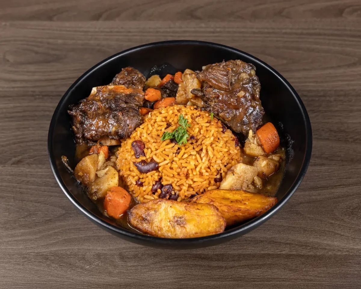Oxtail jollof bowl at M&M African Kitchen & Bar